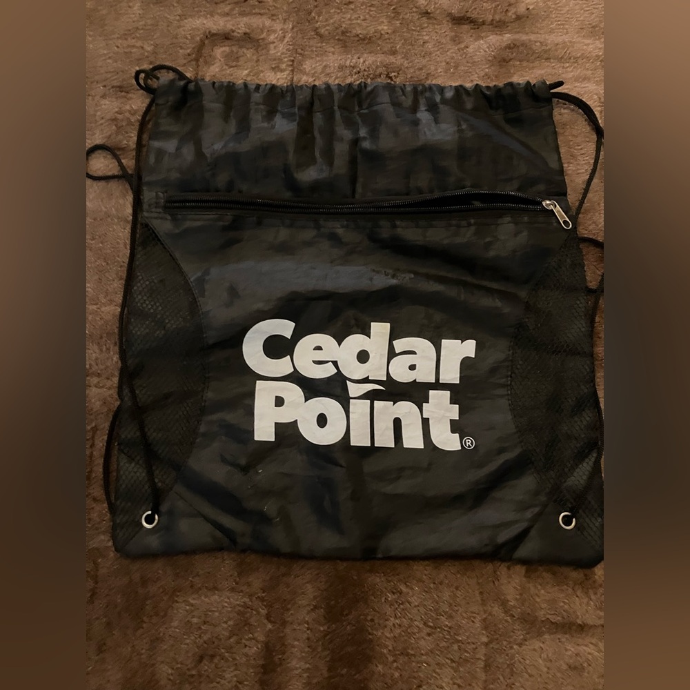 Cedar Point Black Cinch Bag